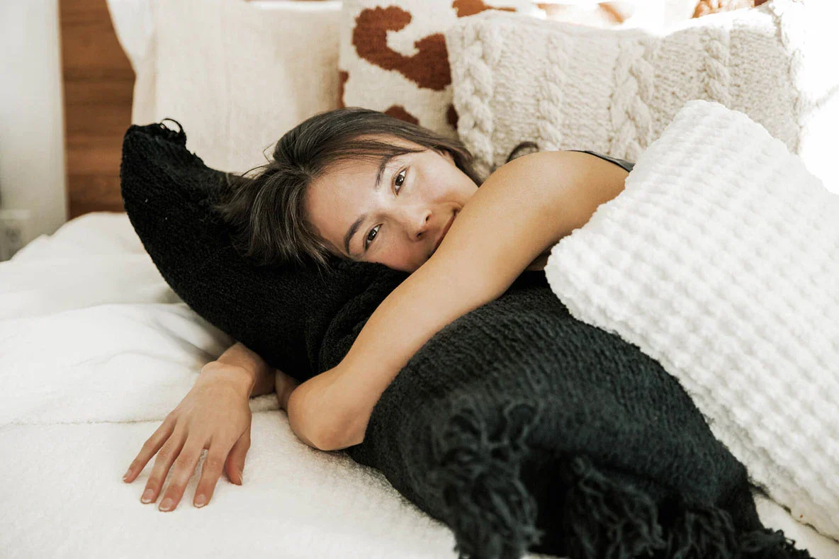 Braided Pom Pom Lumbar Pillow - Image 19